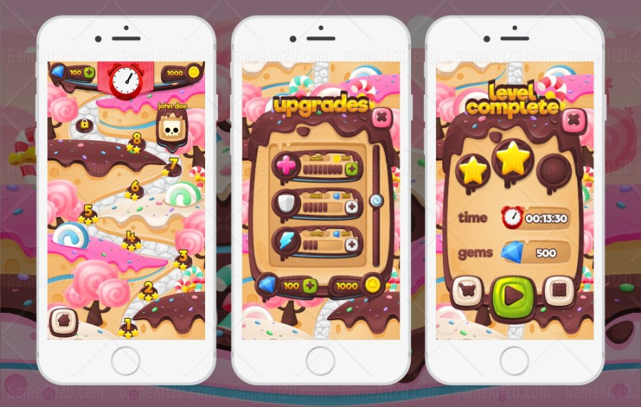 Chocolate Candy - Game GUI - Game User Interfaces