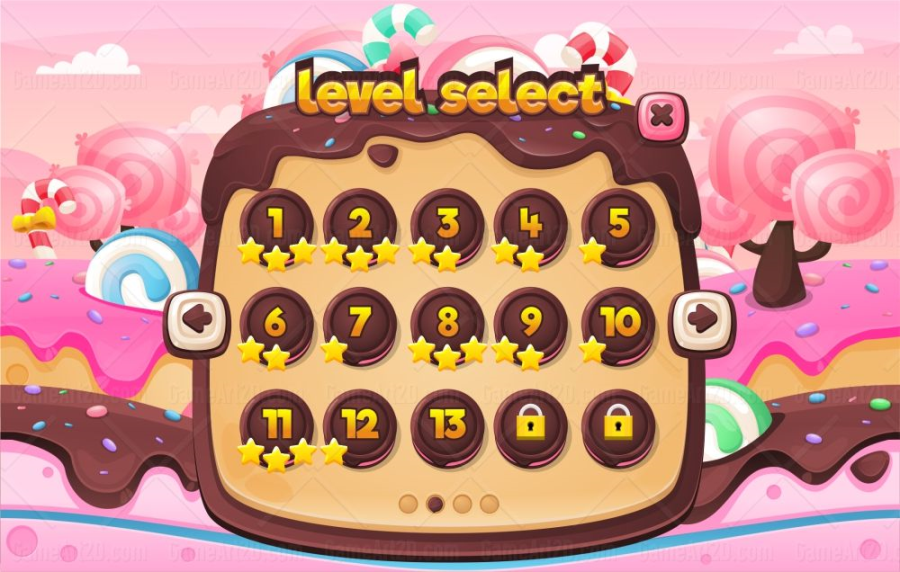 Chocolate Candy - Game GUI - Game User Interfaces