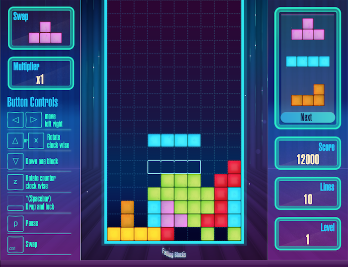 Classic Tetris: Falling blocks - Games With Source