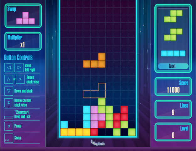 Play Tetris Falling Blocks game free online