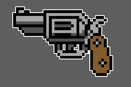 Russian Roulette, A Revolver backup, 1/6 change of critical hit : r/PixelGun