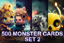 500 monster pictures images cards - Set 2