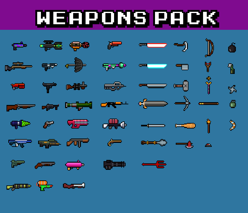 ArtStation - Free CC0 Melee Weapon Sprites Pack