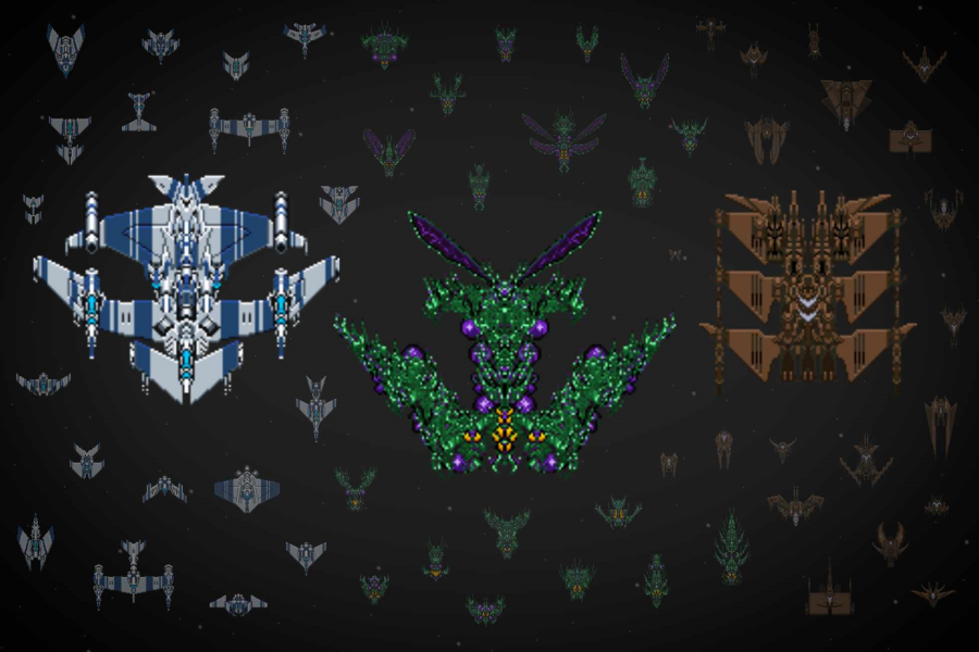 Pixel Space Shooter - ADVANCED - Game Asset Packs