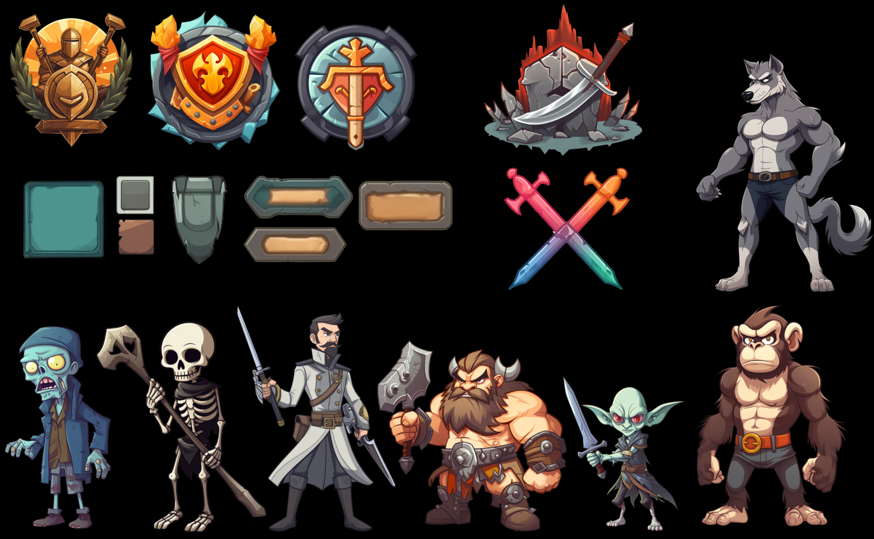 2D battle backgrounds pack(hand drawn) Game Backgrounds