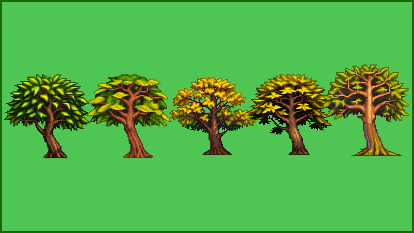 Trees Pixel Art Pack - Game Sprites
