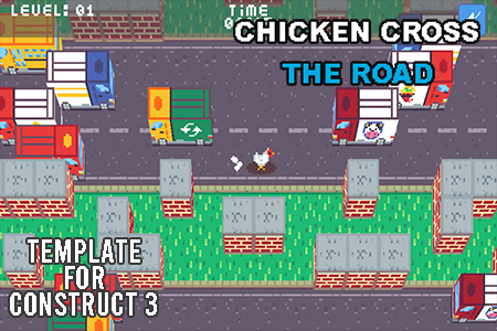 Interface inicial do jogo Chicken Cross the Road Fonte: Chicken Cross