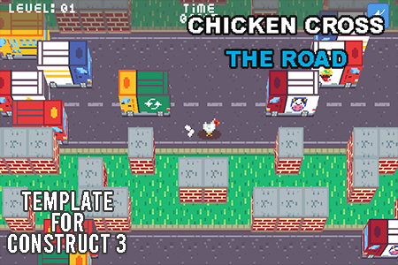 Interface inicial do jogo Chicken Cross the Road Fonte: Chicken