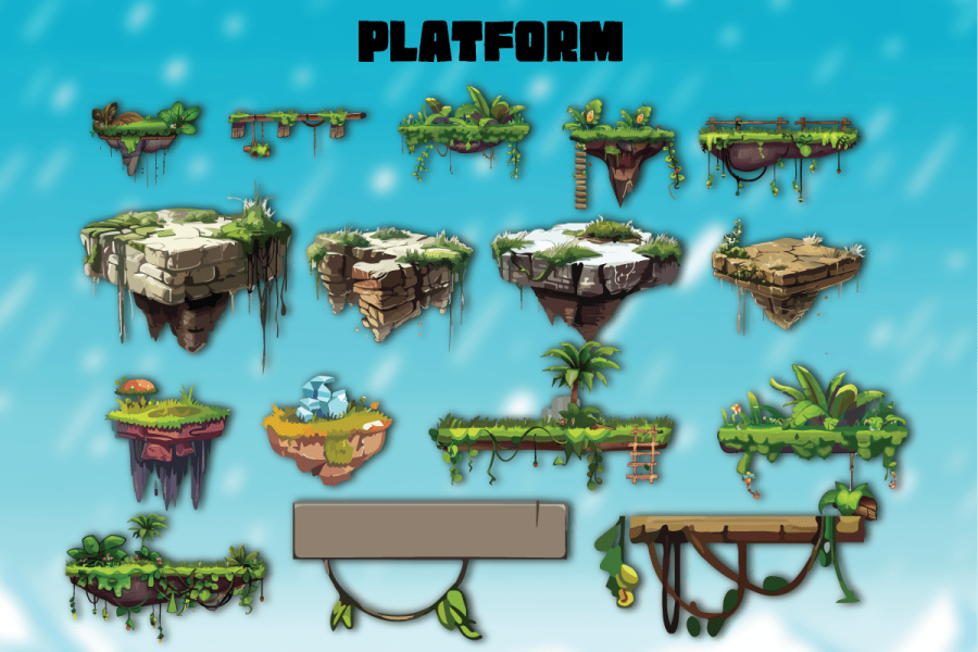 Floating Islands Platform Pack - Game Asset Packs