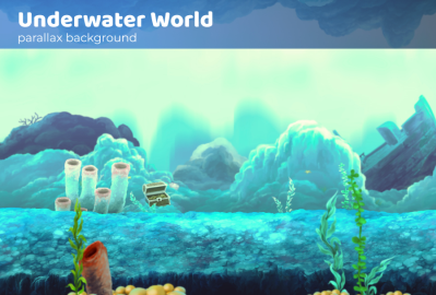 Underwater World - Scrolling Background main cover image