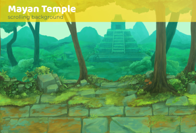 Mayan Temple - Scrolling Background main cover image