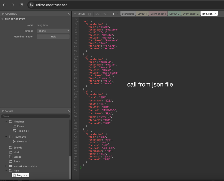 I18next translate everywhere - Construct 3 Addons