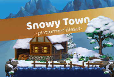 Snowy Town - Platformer Tileset main cover image