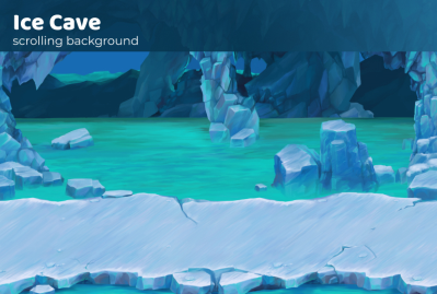 Ice Cave - Scrolling Background main cover image