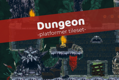 Dungeon - Platformer Tileset main cover image