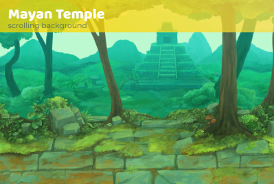 Mayan Temple - Scrolling Background main cover image