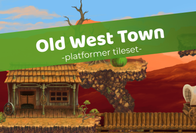 Old West Town - Platformer Tileset main cover image