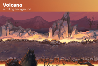 Volcano - Scrolling Background main cover image