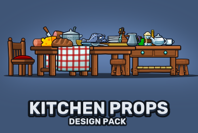 Kitchen props design pack main cover image