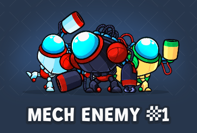 Mechanoid enemy game sprite number one main cover image