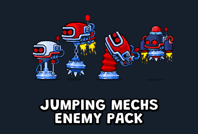Jumping mechs enemy pack main cover image