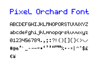 Pixel Orchard Font (web font) main cover image