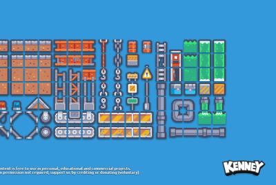 Pixel Platformer Industrial Expansion main cover image