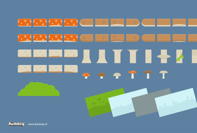 Platformer Art Mushrooms main cover image