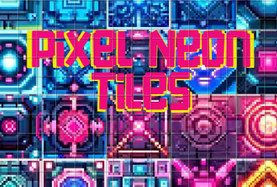 Pixel Art Neon Tiles main cover image