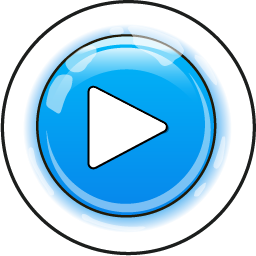 Blue Glow White Game UI Buttons Pack (AI, EPS, PNG) icon