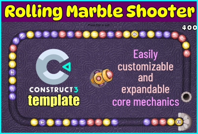 Rolling Marble Shooter Template for Construct 3 main cover image