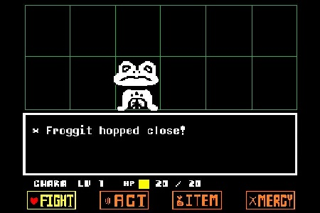 Undertale Complete Fight Against Froggit Free Addicting Game