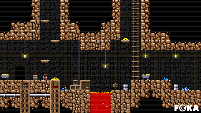 Mine Platformer 2D Game Tileset 