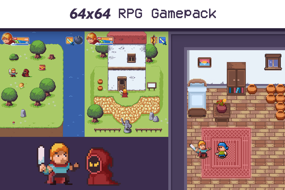 2D Pixel Art Game Assets #3, Game Assets