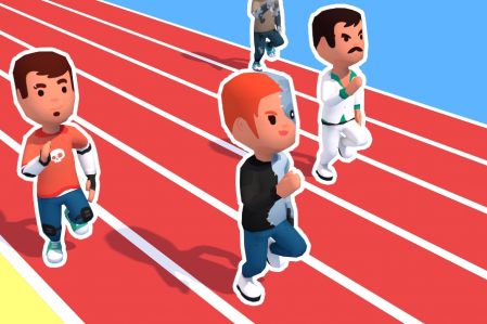 2021 games concept com diversos athletic running sprint na pista