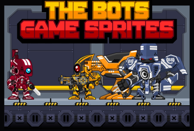 2D Robot Character Sprites