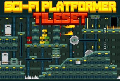 Sci-fi Platformer Tileset main cover image